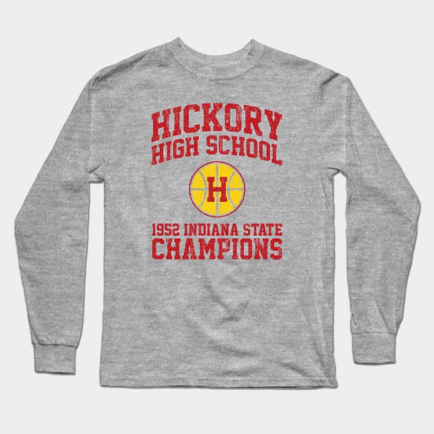 Hickory High School 1952 State Basketball Champions (Variant) Long Sleeve T-Shirt by huckblade